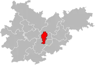 Locatie van het kanton