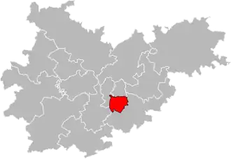 Locatie van het kanton