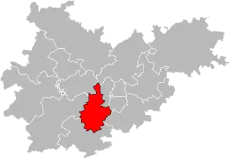 Locatie van het kanton