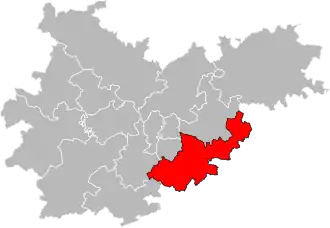 Locatie van het kanton