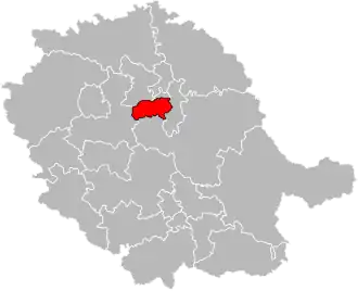 Locatie van het kanton