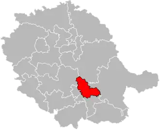 Locatie van het kanton