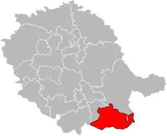 Locatie van het kanton