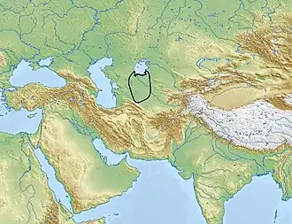 verspreidingsgebied van de Tazabagjabcultuur
