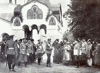 Foto met tsaar Nicolaas II, 20 augustus 1912