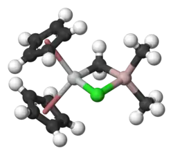 Molecuulmodel van het Tebbe-reagens