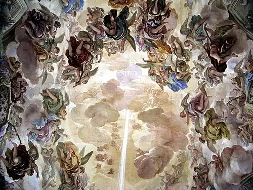 Plafond van de sacristie