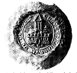 Tegenzegel (1277-1769). Omschrift: CONT(RA) S(IGILLUM) SCABINORUM DE EGTHE