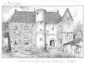Tekening van Kasteel Ter Donckt door Armand Heins omstreeks 1910