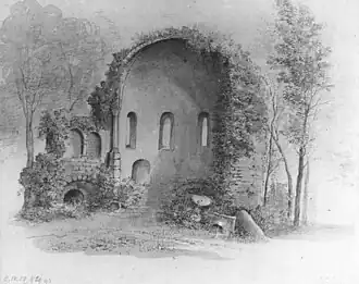 Tekening van de Barbarossa-ruïne