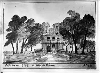 Het Huis Loil in de 18e eeuw.