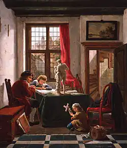 Abraham van Strij: De Tekenles, rond 1800