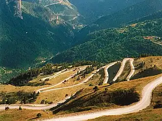 Haarspeldbochten aan de zuidzijde