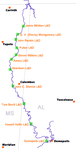Routekaart met alle sluizen