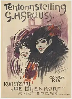 Poster voor eigen tentoonstelling, 1918