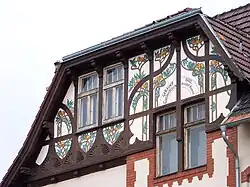 Ornamenten op een van de villa's