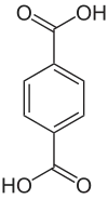 Structuurformule van tereftaalzuur