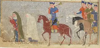 Terken Khatun als gevangene van de Mongolen