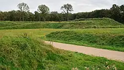 Terreplein, met opril naar het zuidoostelijke bastion.