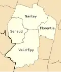 De fusiegemeenten van Val d'Épy in 2016