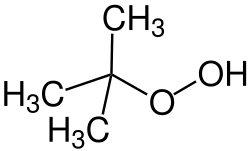 Structuurformule van tert-butylhydroperoxide