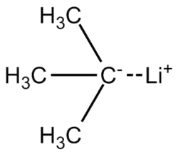 Structuurformule van tert-butyllithium