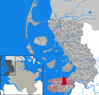 Kaart van Tetenbüll