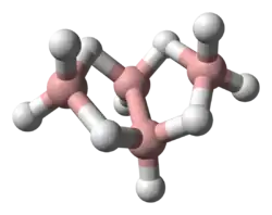 Molecuulmodel van tetraboraan