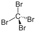Structuurformule van tetrabroommethaan
