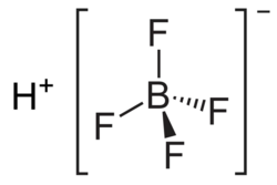 Structuurformule van tetrafluorboorzuur
