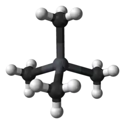 Molecuulmodel van tetramethyllood
