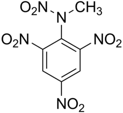 Structuurformule van tetryl