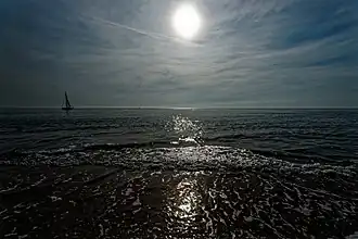 Het Molengat zoals gezien vanaf het zuiden van Texel