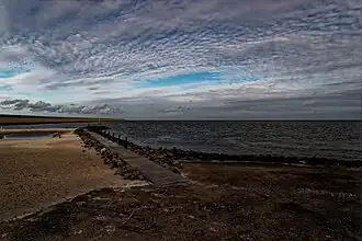 Zicht op Texelstroom vanaf het strandje de Hornt
