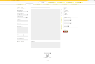 Textpattern, schermafbeelding van de back-end.