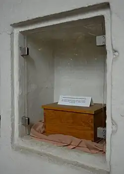 Schrijn met de mogelijke fragmenten van de hl. Genoveva