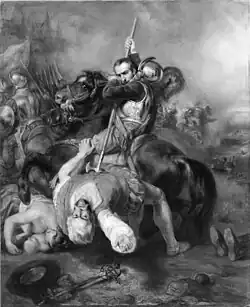 Scène uit het beleg van Maastricht door de hertog van Parma, 1832