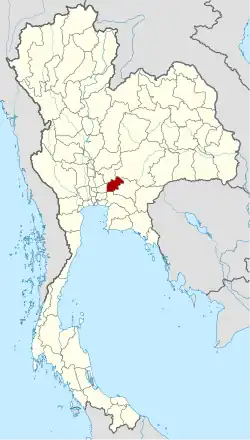 Ligging van de provincie Nakhon Nayok