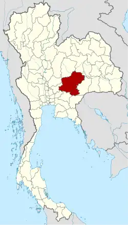 Ligging van de provincie Nakhon Ratchasima