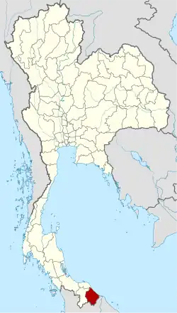 Ligging van de provincie Narathiwat