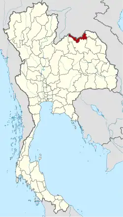 Ligging van de provincie Nong Khai