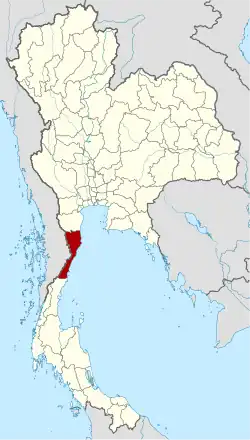 Ligging van de provincie Prachuap Khiri Khan