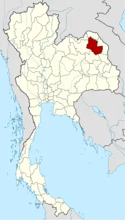 Ligging van de provincie Sakon Nakhon