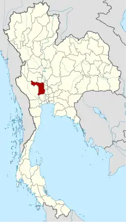 Ligging van de provincie Suphanburi