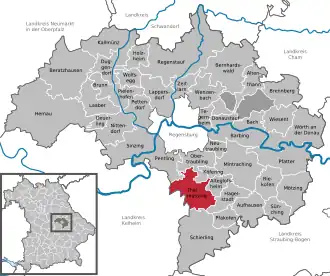 Kaart van Thalmassing (Regensburg)