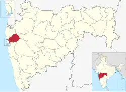 Locatie van Thane binnen Maharashtra