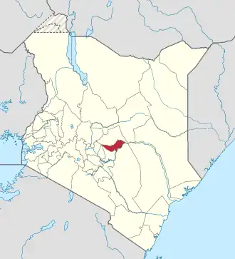 Kaart van Tharaka-Nithi County