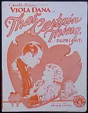 Aanplakbiljet voor That Certain Thing