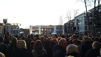 Het podium van The Passion 2017 op het Leeuwardse Wilhelminaplein