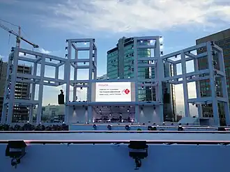 Het podium van The Passion 2018 op het Amsterdamse ArenAPark